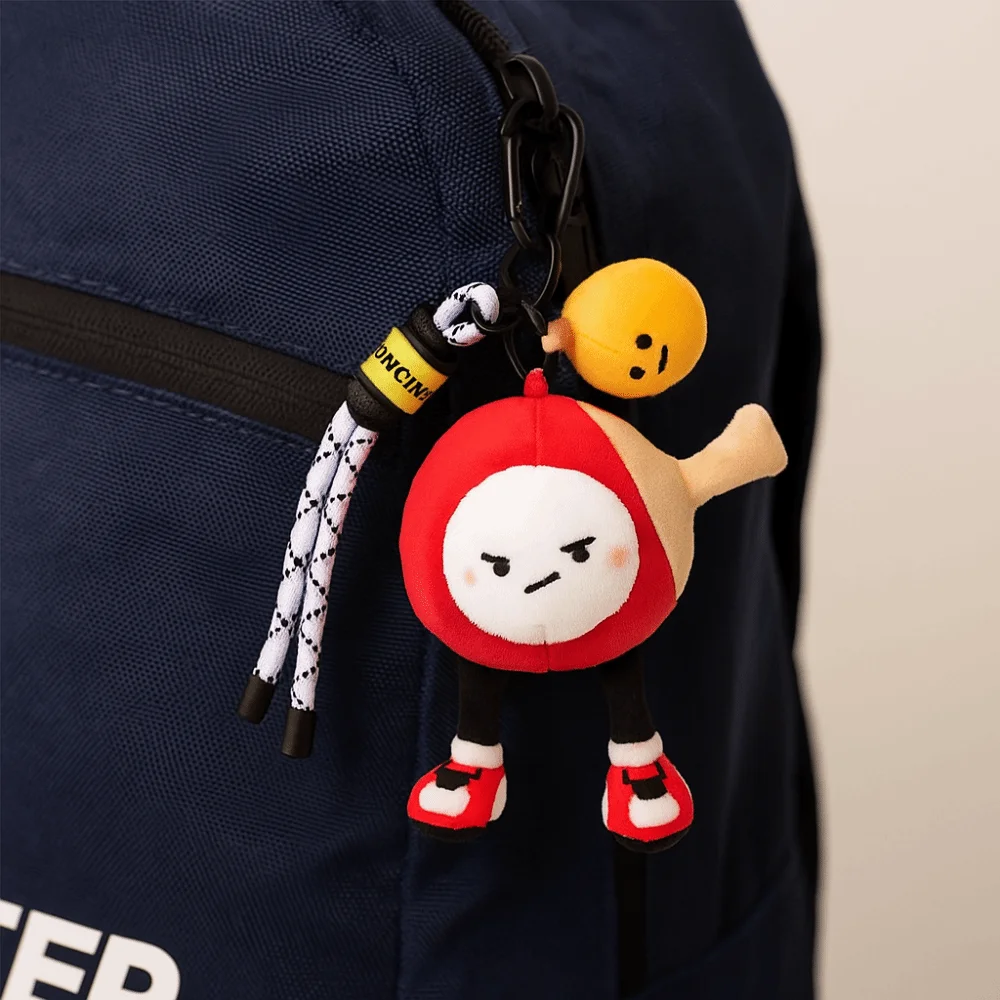 

PP Cotton Plush Table Tennis Plush Toy Fluffy Collection Table Tennis Doll Pendant Ornaments Comfortable Sports Plush Keychain