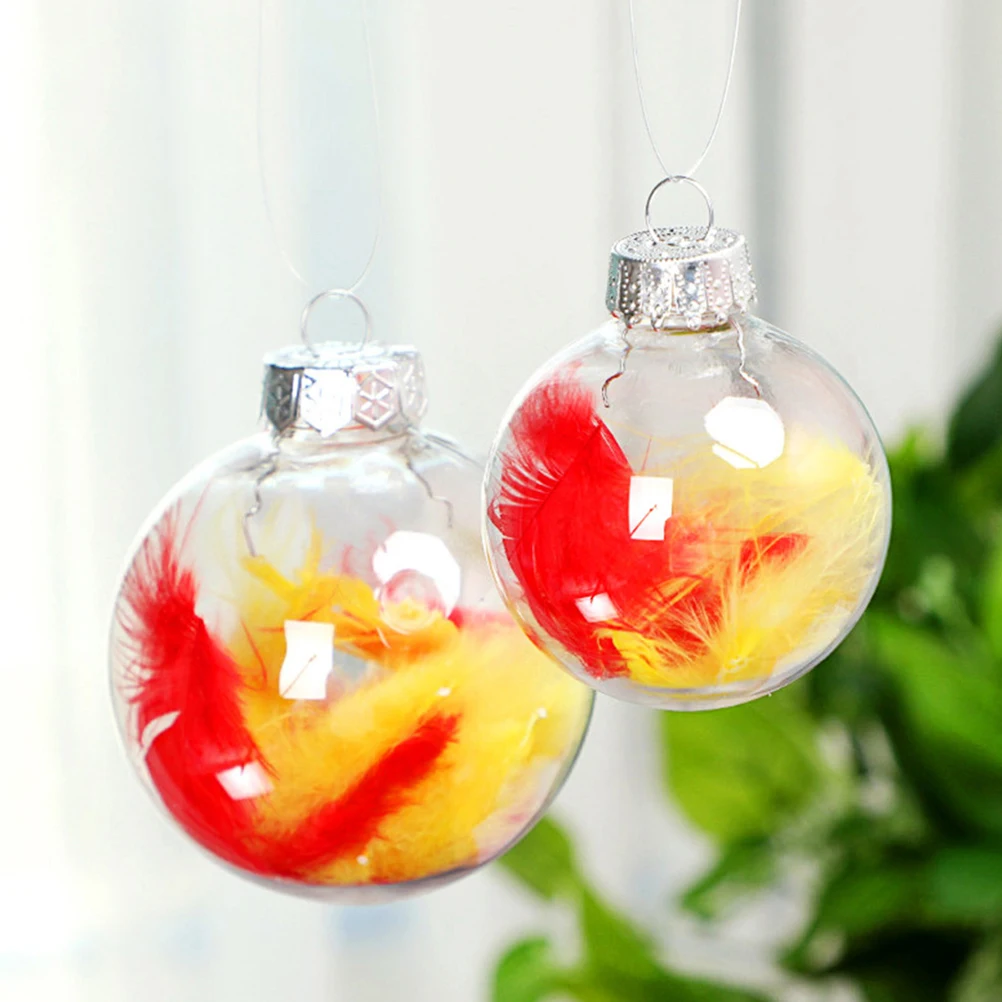 

9Pcs Transparent Hollow Decorative Hanging Christmas Decor Eternal Flower Round Ornament for Festive Tree