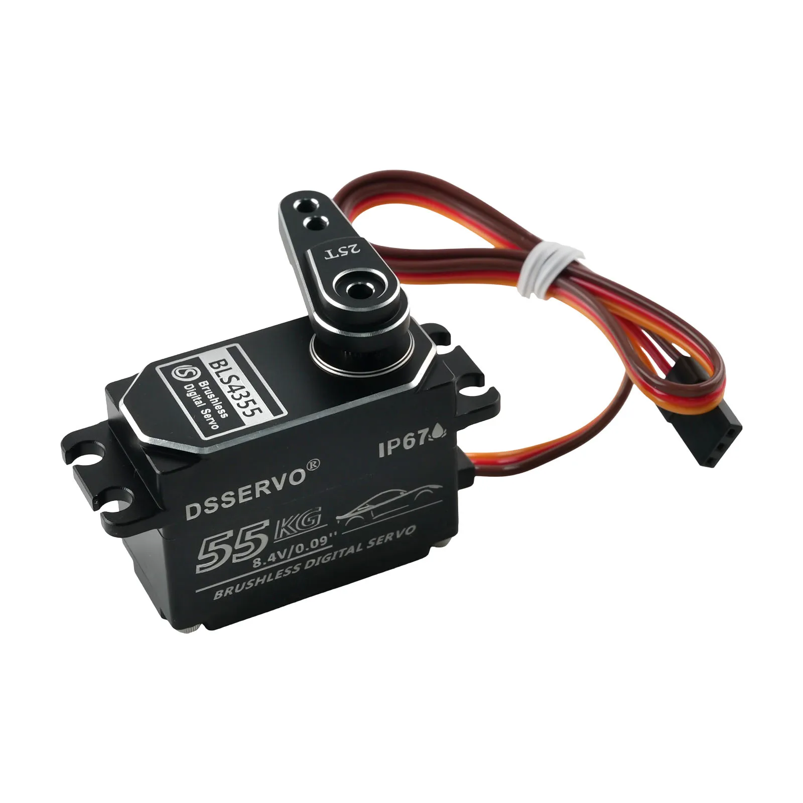 BLS4355 55KG High Torque Brushless Digital Servo 7.4V HV Full Metal Gear Steering Servo Motor for 1/8 1/10 RC Crawler Car Toy