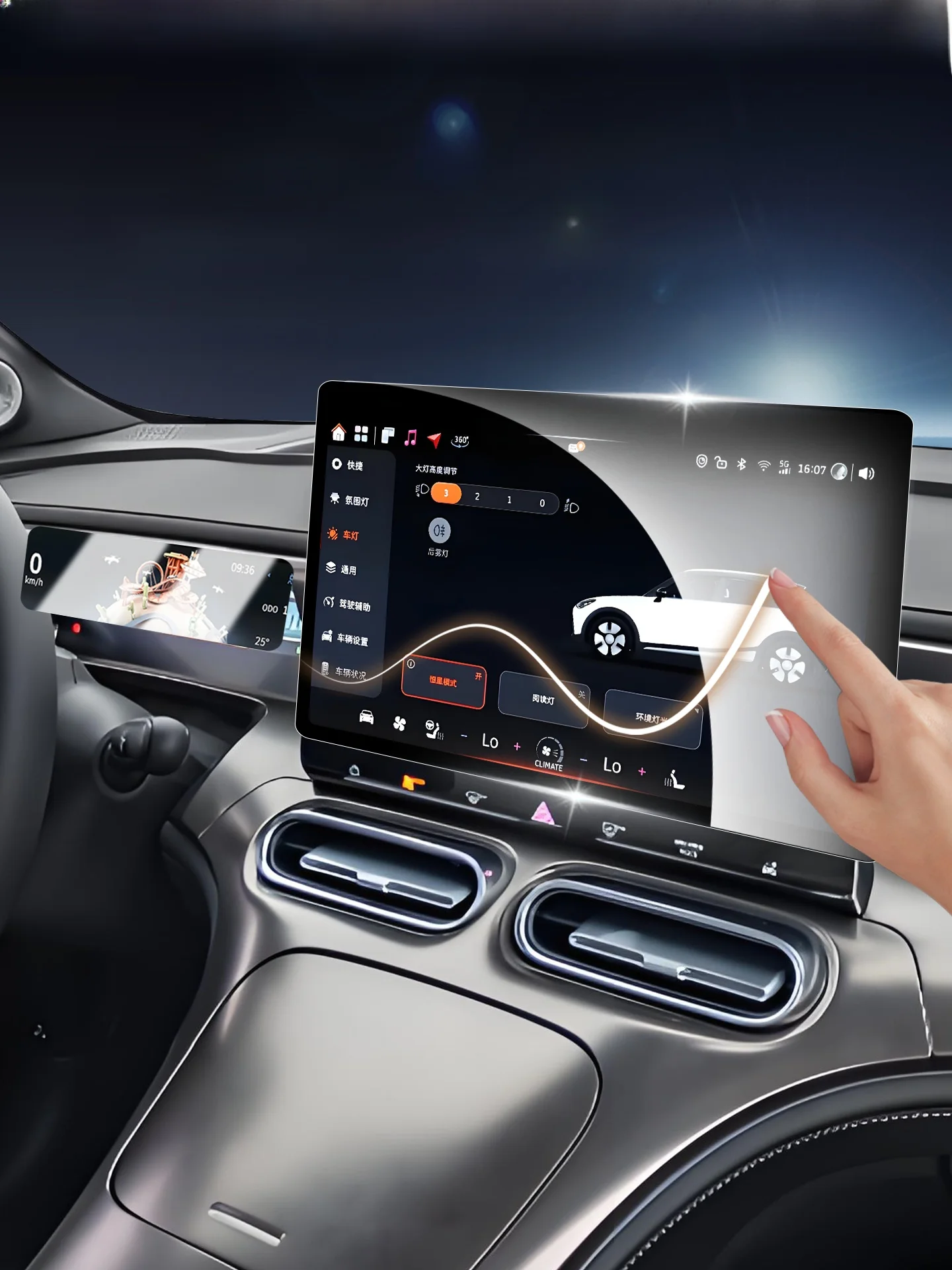 

2026 Смарт Эльф # Защитная пленка из закаленного стекла для интерьера Modin Car Daboard, защитная пленка для дисплея, наклейка