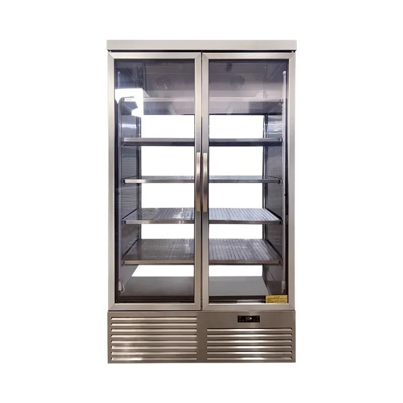Hot pot skewers shop display cabinet Commercial catering Front and rear door ordering cabinet BBQ Malatang fresh-keeping cabinet