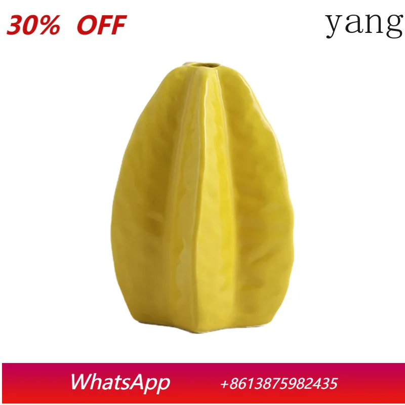 

CX creative simulation star fruit ceramic vase fruit home living room dining table crafts
