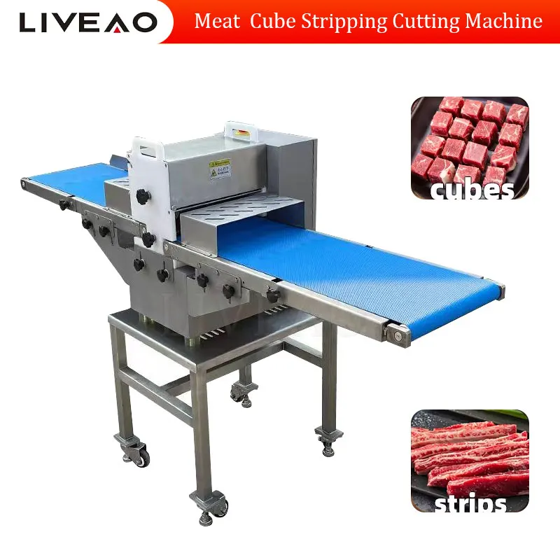 Cut Butchery Beef Chicken Small Meat Processing Dicing Cube Strips Slicher Slicing Cutter Cutting Machine Price Commercial Dicer