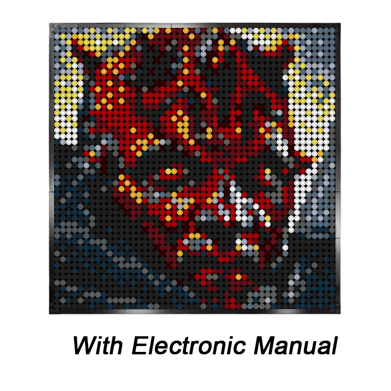 

Wall Decoration Toy 31205 MOC Darth Maul Star Movie Figure Pixel Art Painting Building Blocks Brick Set Christmas Creative Gift