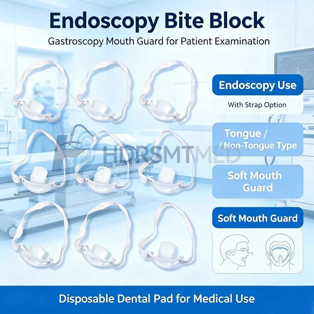10-100Pcs Gastroscopy Oral Pads One-Mouth Guard for Grinding Teeth Cheek PVC Disposable Medical Gastroscope Bite Mouth