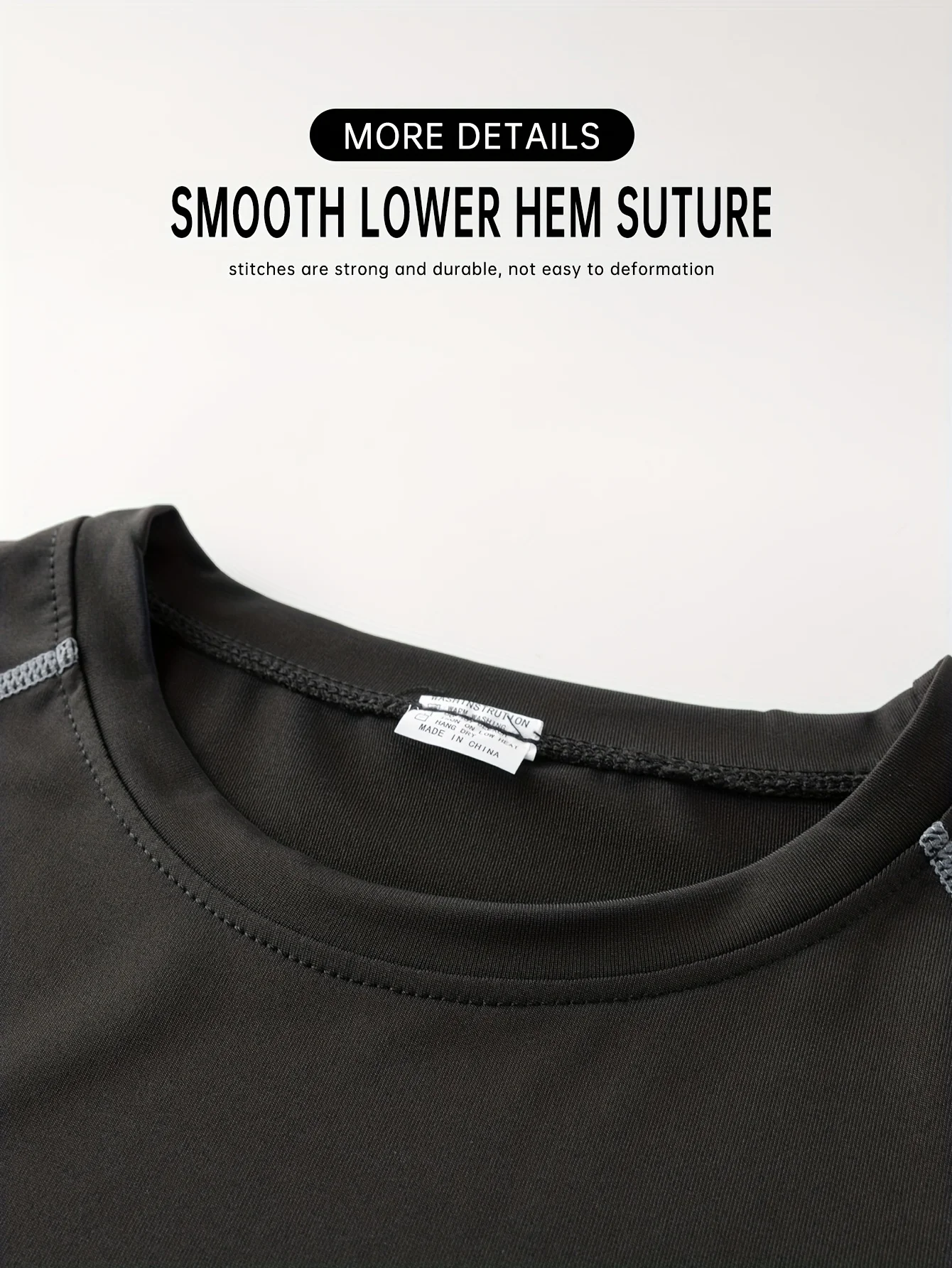 قميص رياضي مضغوط للرجال، قميص أسود بأكمام قصيرة، مناسب للجري وكرة السلة وركوب الدراجات وما إلى ذلك، ملابس رياضية غير رسمية