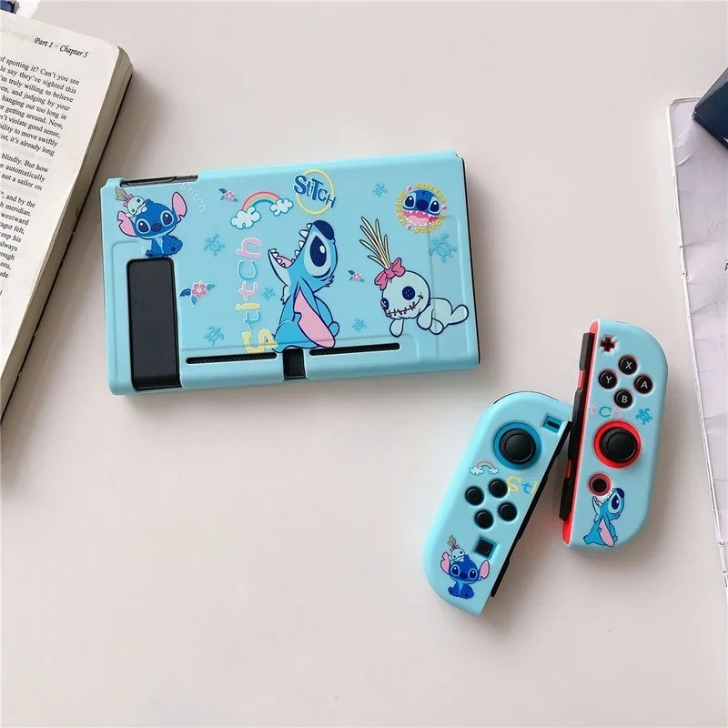 Disney Stitch Nintendo Switch Shell Split Game Console Cartoon Animation Tpu Protective Soft Cover NS Storage Color Box Cute