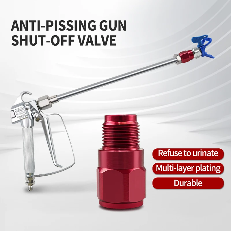 Shut-off Valve Extension Anti-spitting Valve Airless Spray Adapter Joint for High Pressure Airless Paint Sprayers Gun Extensions