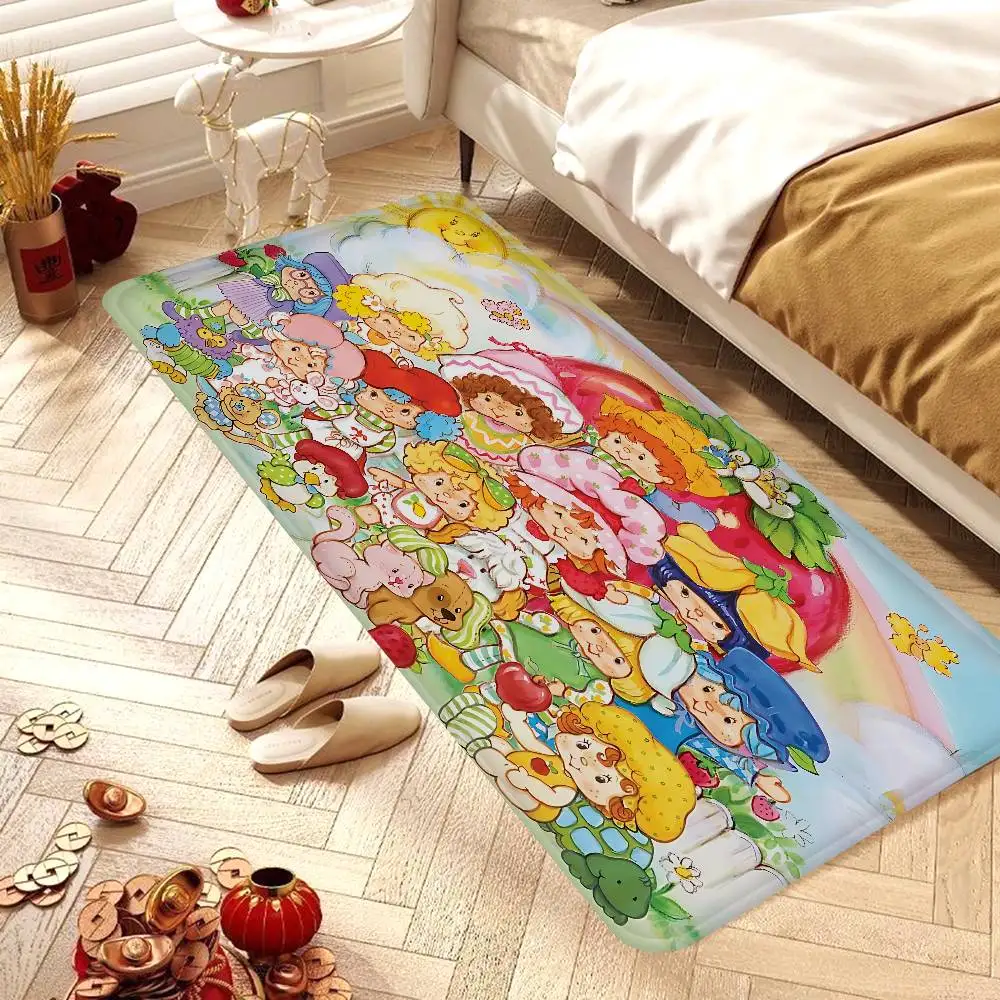 S-Strawberry Cute S-Shortcake-S Bath Mat Nordic Style Home Doormat Bathroom-Toilet Mats Bedroom Welcome Doormat