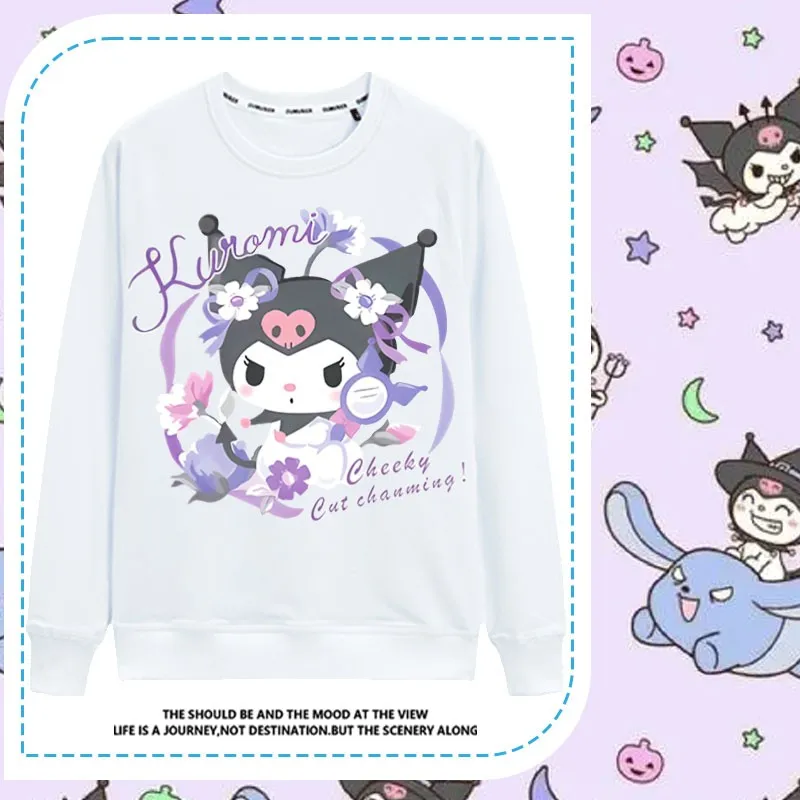 

Melody Cinnamon Dog Kulomi Joint Long Sleeve T-shirt Women Autumn Sanrio Cartoon Printed Girls Clothes Cotton