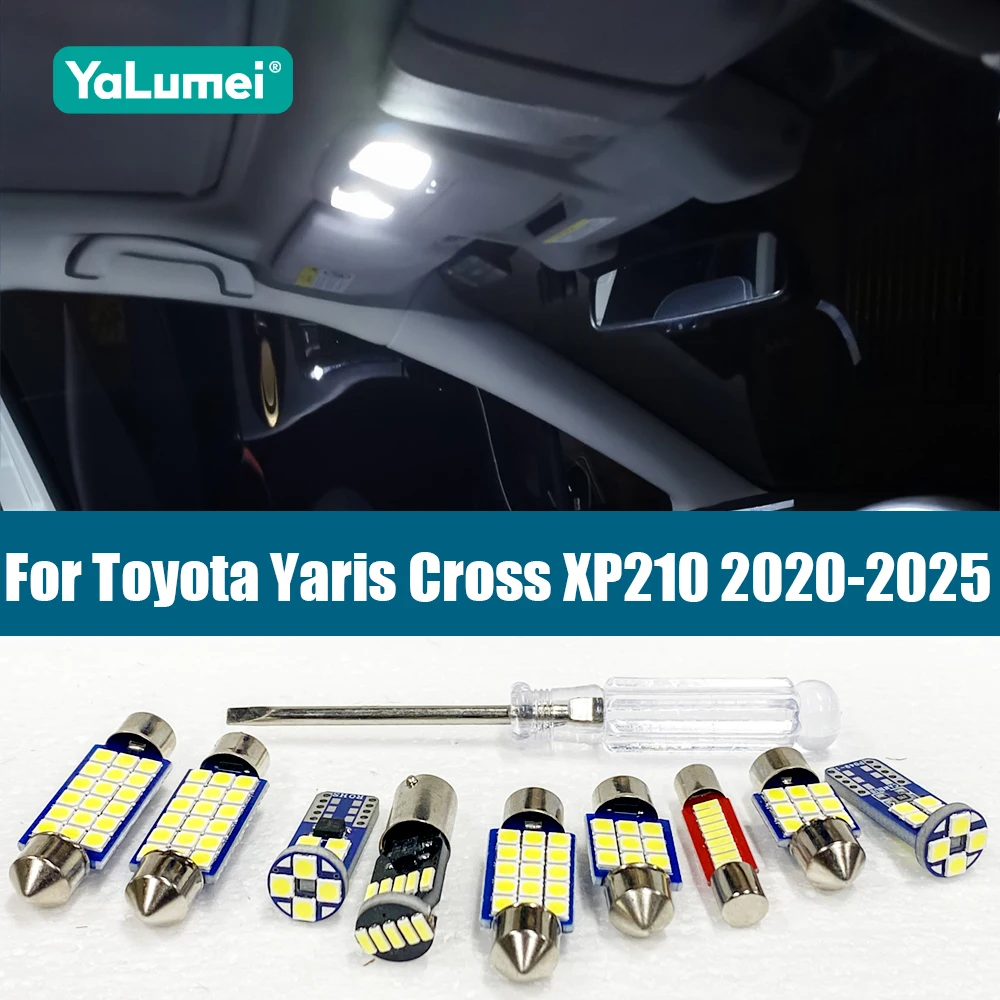 

For Toyota Yaris Cross XP210 2020 2021 2022 2023 2024 2025 Car LED Bulb Interior Dome Lamp Vanity Mirror Trunk Light Accessories