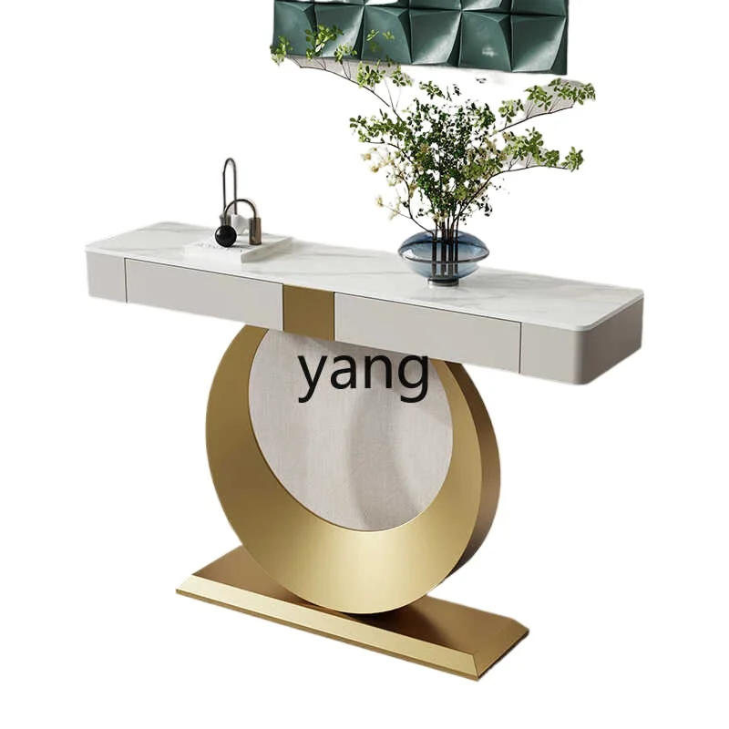 

lmm light luxury rock slab home drawer new Chinese modern simple end view table corridor aisle against the wall