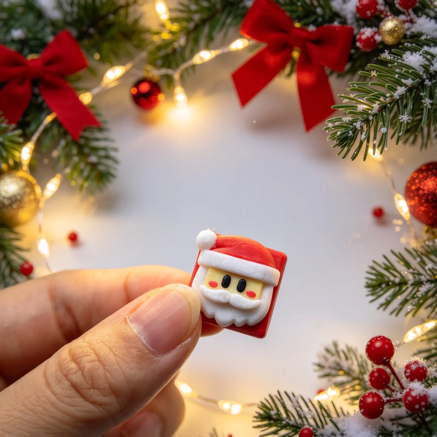 4/9/26pcs Santa Claus Keycaps Christmas Gifts for Mechanical Keyboard Lovers 3D Printing Christmas Universal Keycaps Gifts