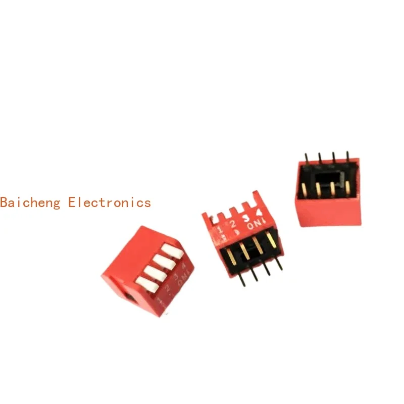 10PCS Dial code 2.54 spacing DPL-04-V side pull 4-digit digital key switch red pin