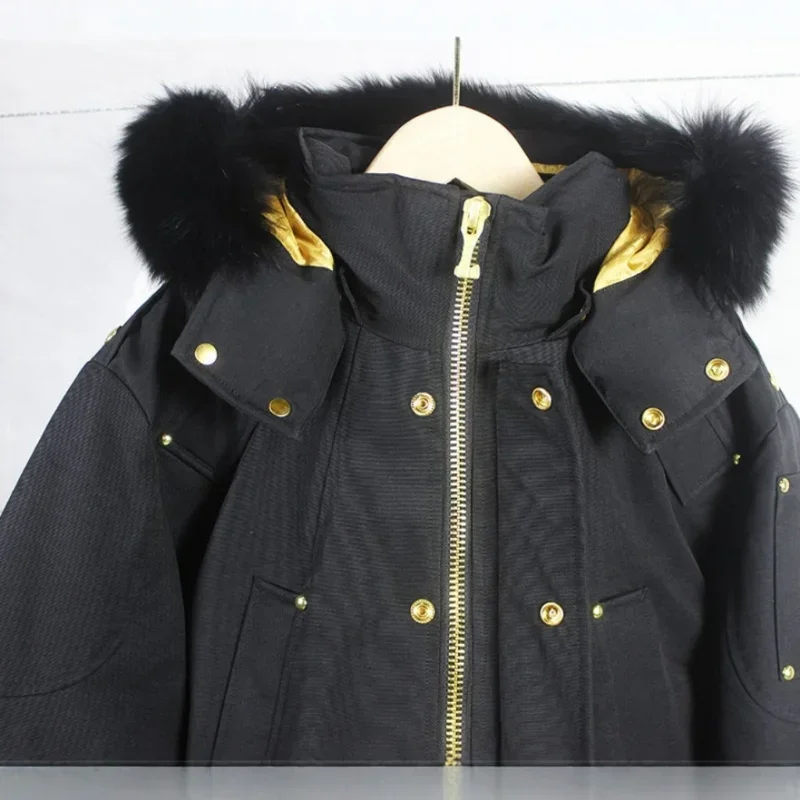 MO * SE KNUCKL * S einfarbig wind dichte Crop Puffer Jacke Winter dicke kurze Stil 90% weiße Gänse daunen jacke Herren Oberbekleidung