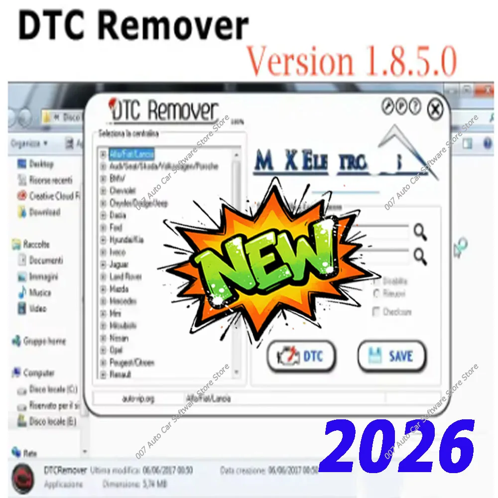 

2026 DTC RemoverFor KESS KTAG FGTECH OBD2 Software MTX DTC Remover 1.8.5.0 With Keygen+9 Extra ECU Tuning SW Software ECU Fault