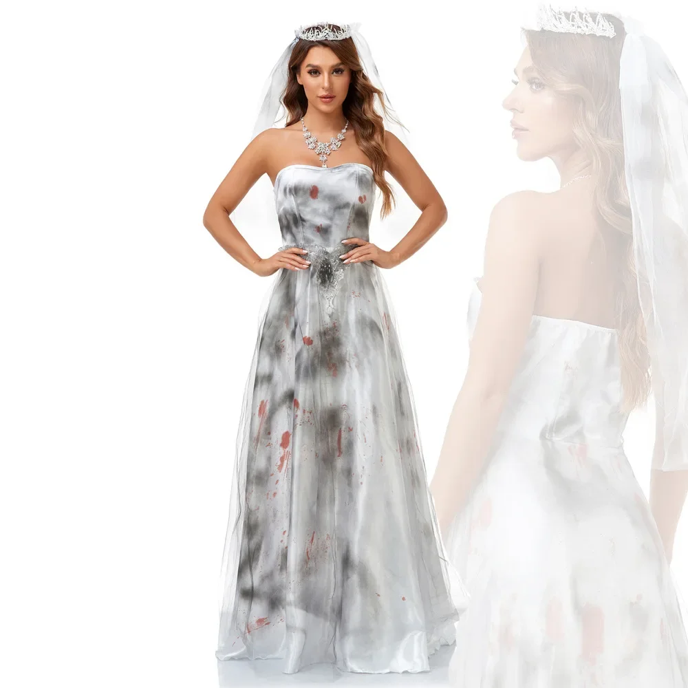 

Halloween Bloody Ghost Bride Cosplay Costume For Women