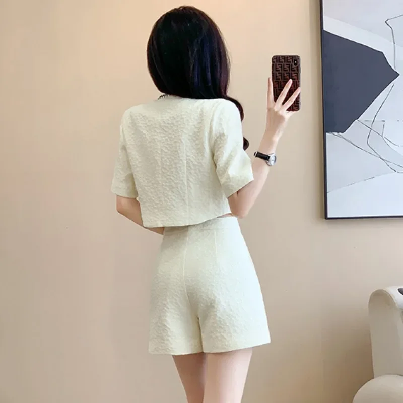 

Female Shorts Sleeve Two-piece Summer Trends Korean Style Vacation Outfits Woman 2024 Fashion Outfit Women's Short Sets 2 Pieces