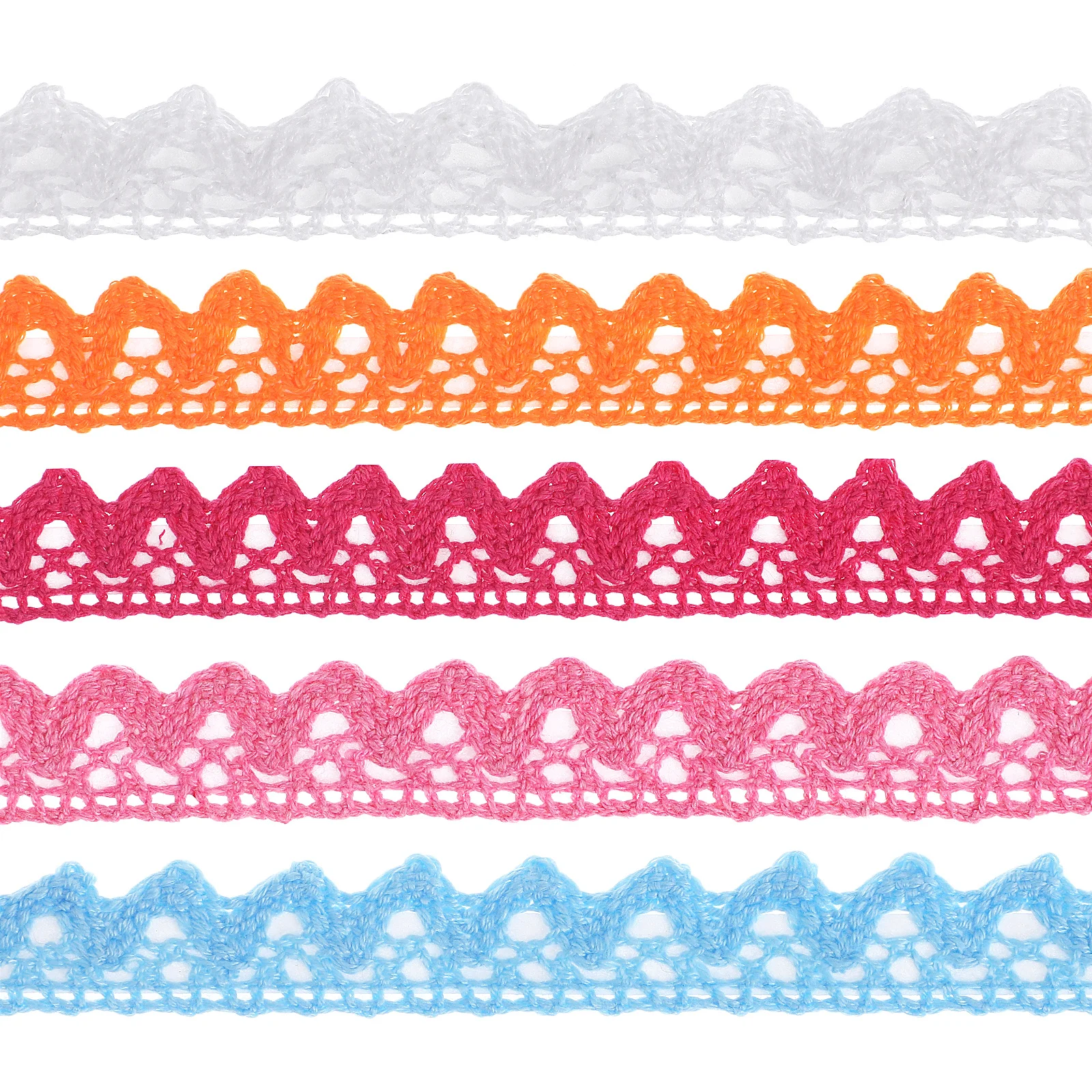 5pcs Hollow Lace Tape Single Color Masking Decorative Tape For Diy Scrapbooking Crafts Sticky Craft Adhesive Ribbon Sticker