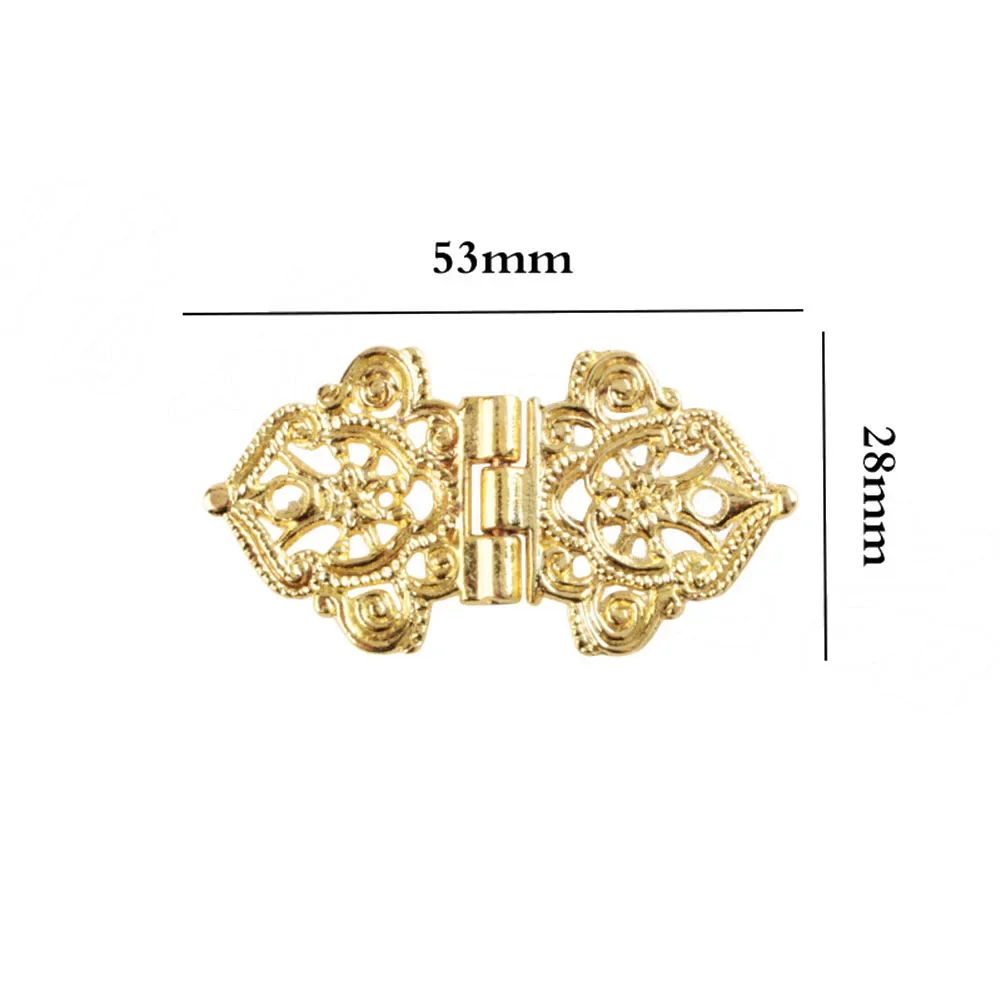 Cabinet Door Drawer Furniture Box Hinge Antique Printing Zinc Alloy Hinges for Furniture Wine Boxes Pack of 10