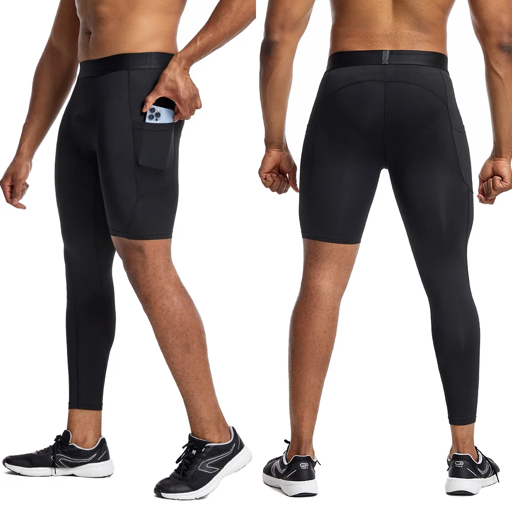 

Новые баскетбольные леггинсы 2025 года, мужские дышащие эластичные компрессионные брюки, спортивные брюки для бега и фитнеса