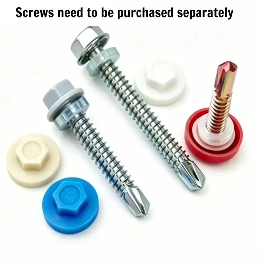 Waterproof Hexagonal Screw Cap Dust Proof Snap On Screw Cover Plastic 8mm/9mm Self Tapping Screw Cap