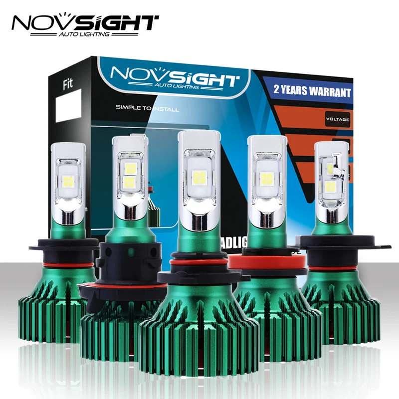 NOVSIGHT H4 led HB2 9003 H7 H11 H8 H9 Car Led Headlights 9V-32V 60W 16000LM 9005 9006 Play and Plug Fog Light Lamps Bulbs 6500K