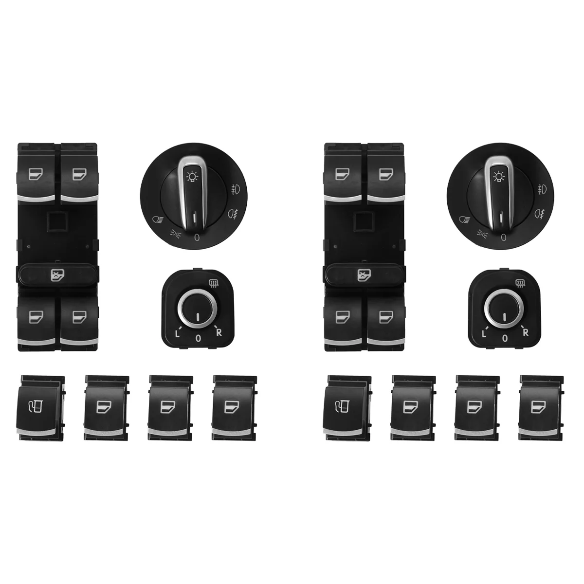 14Pc Window Headlight Fuel Gas Switch Set for Golf Mk 5 6 Jetta for Passat Tiguan