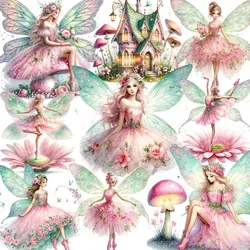 flower fairy Stickers Crafts And Scrapbooking stickers kids toys book Decorative sticker DIY Stationery