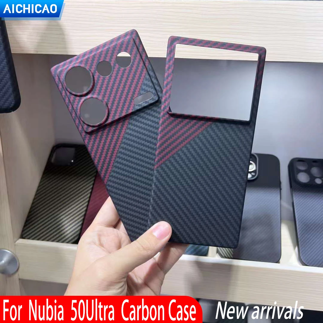 ACC-Real Colour Carbon Fiber Phone Case Cover On For Nubia Z50Ultra 5G Ultra-Thin And Ultra-Light Anti Falling Hard Shell