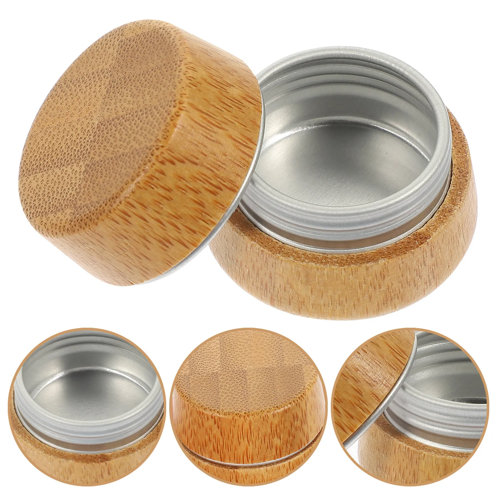 

Premium Refillable Aluminum Jar Leak-Proof Round Tin Container for Lip Balm Cream Butter Travel Home Daily Use