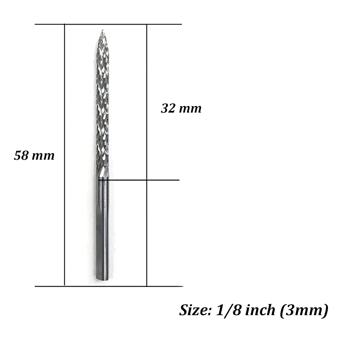 1/8In 3Mm High Carbide Steel Burr Bits Tire Reamers Carbide Cutters Rotary Files Reamers Wire Cutter Tire Repair Tool