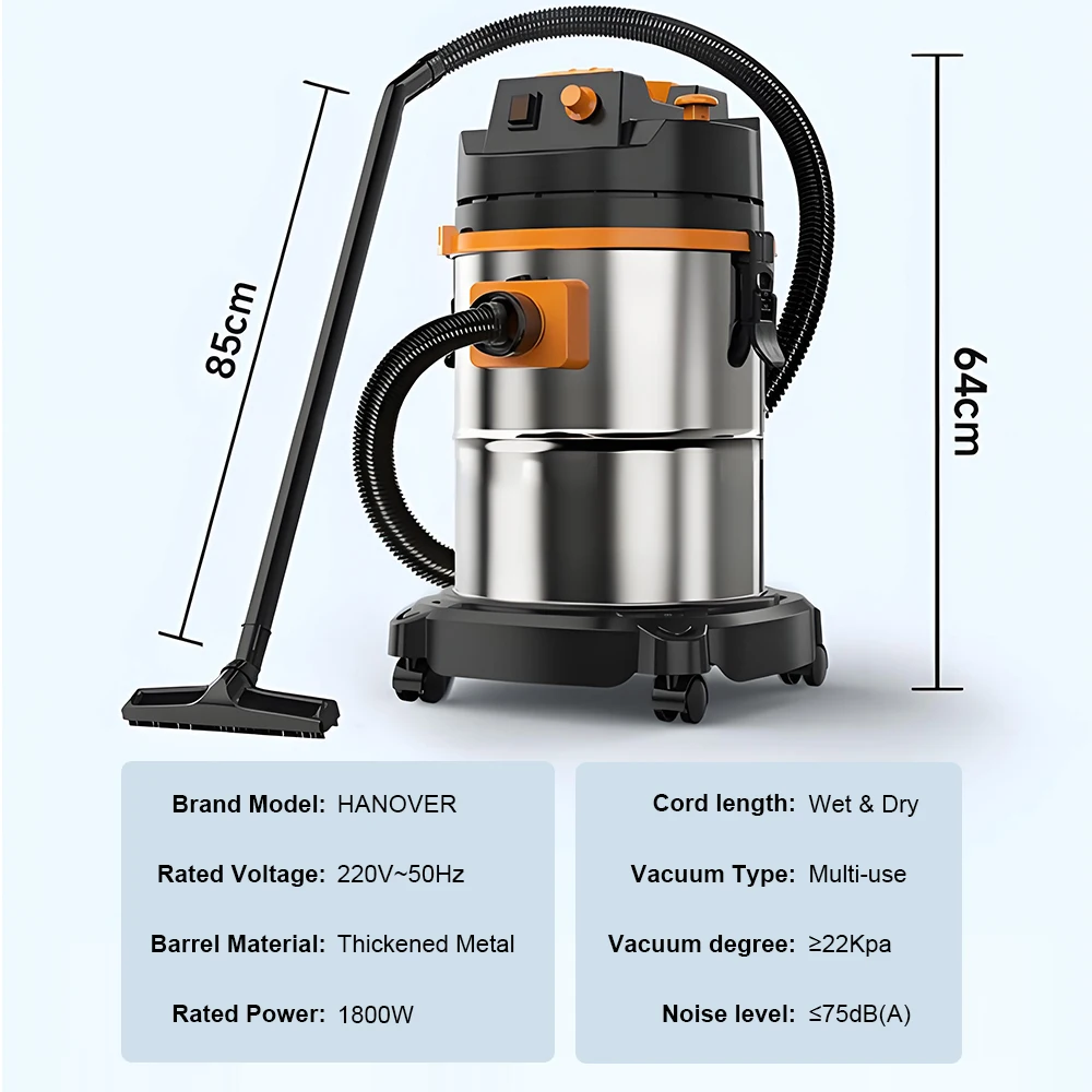 Penyedot Debu 2800W Rumah Tangga Pengisap Besar Toko Cuci Mobil Kekuatan Kuat Dekorasi Pembersih Jahitan Penyedot Debu Industri