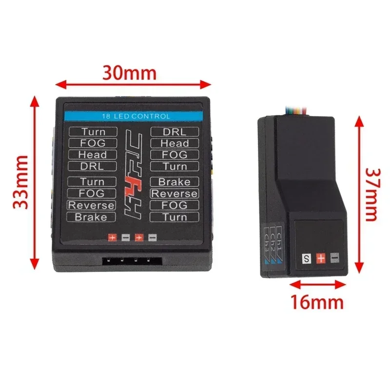 Système d'éclairage LED pour voiture RC, feux avant et arrière, clignotants, feux de freinage pour Tamiya HSP Gardens I AXIAL RCversiTras, 1/8, 1/10, 14