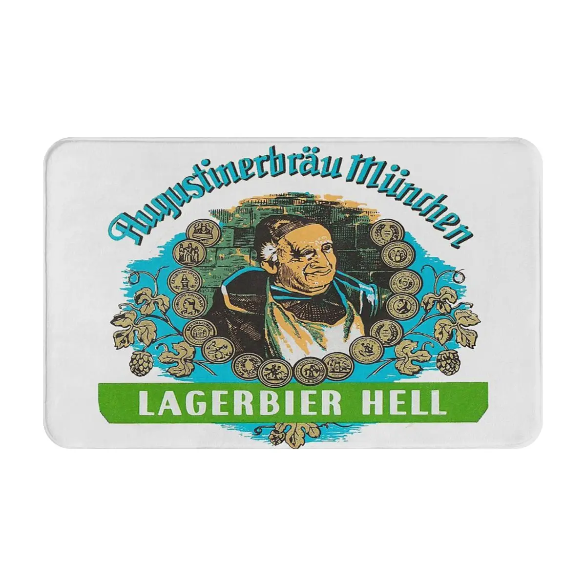 Augustiner Munich Beerlagerbier Hell 1 Bath Mat Carpet Door Mat 50x80cm Outdoor Rug Door Mats Outdoor Mat For Hallway