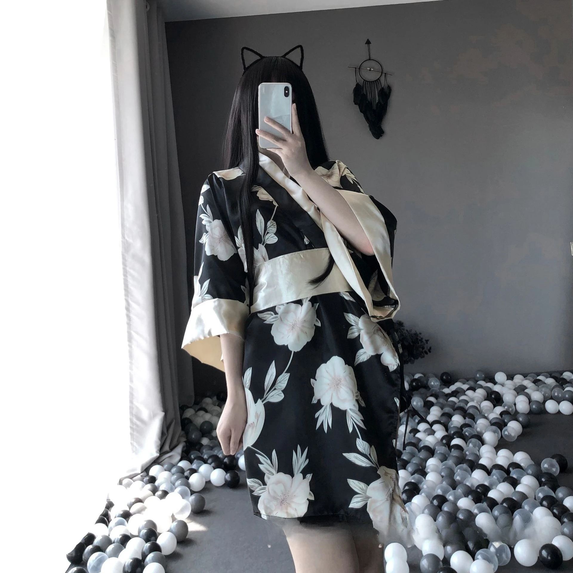 

Женское нижнее белье, экзотические комплекты, домашняя ночная рубашка для сна, кимоно, платье с бантом и цветами, японский халат, униформа для косплея, ролевая игра