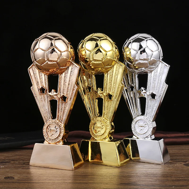 

Football team competition resin trophy Electroplating Champions Cup