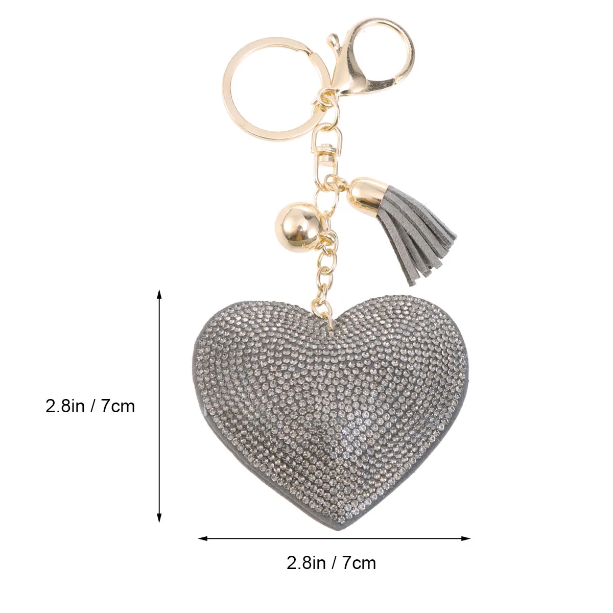 

Tassel Shape Keychain Rings Women Grey Ring Cellphone Women Keychain Handbag Decor