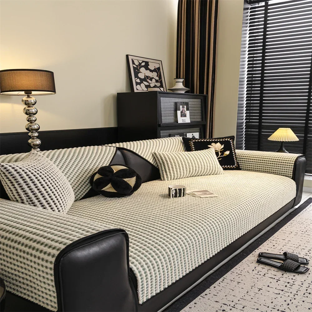 Französisches High-End-Sofakissen für Alle Jahreszeiten, Universell, 2025 Neuerscheinung, Luxuriöses Rutschfestes Chenille-Kissen für Gerade Sofas