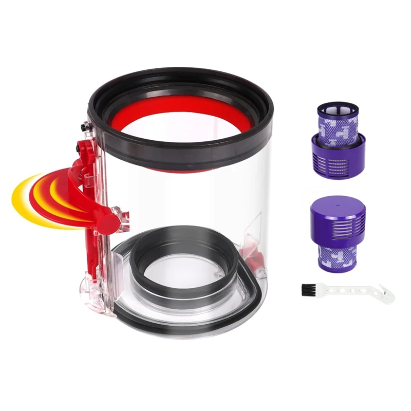 

Dust Bin+HEPA Filter Part No.969509-02 As Shown For Dyson V10 SV12 Cordless Vacuum Cleaner Canister/Dust Bucket