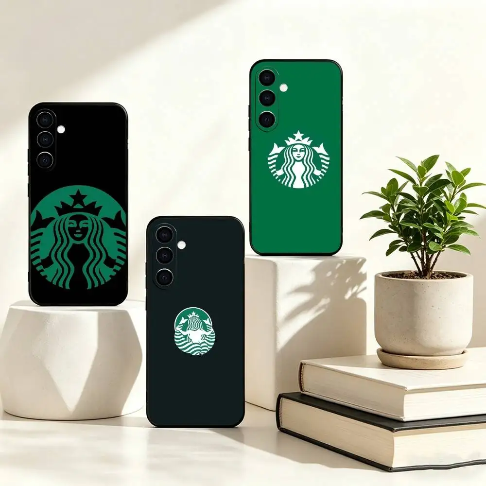 StarbucksS Siren Fashion Design Phone Case For Samsung Galaxy A73,A72,A71,A70,A53,A52,A51,Others Soft Black Cover