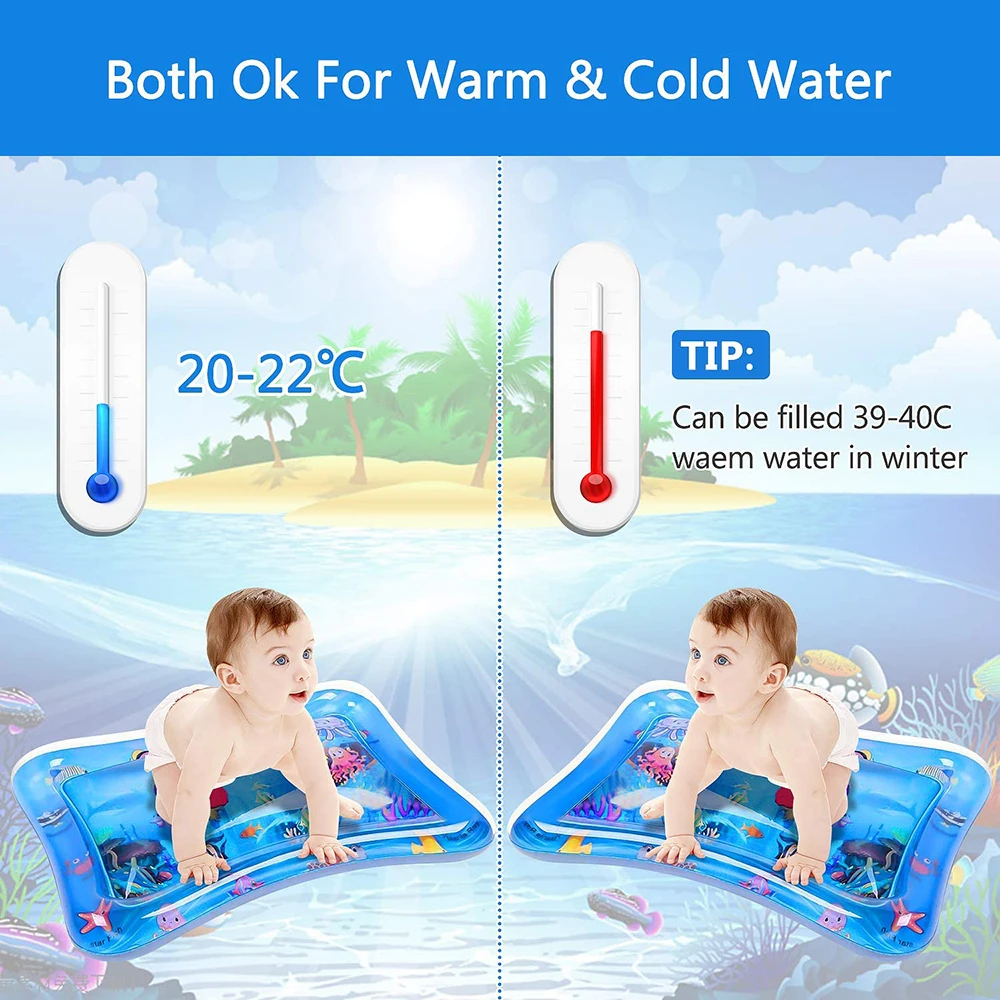 Baby Water Mat Inflatable Water Play Mat Crawling Pad Game Infant Summer Fun Play Cushion Developing Toy Babies Toys 0 12 Months