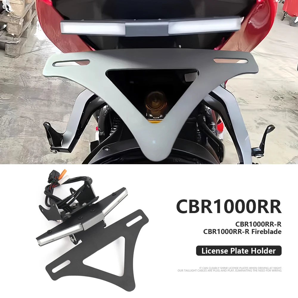 

CBR1000RR 2024 License Plate Holder Number Plate Bracket Motorcycle For Honda CBR1000RR-R Fireblade CBR 1000 RR RR-R 2020-2025