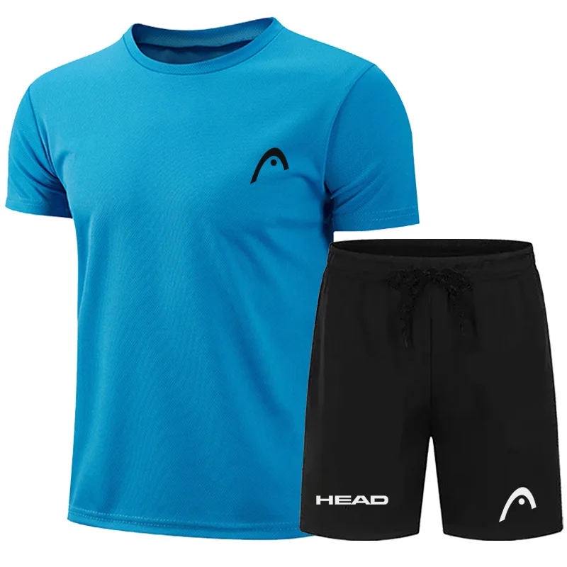 Camiseta deportiva de cuello redondo de secado rápido para hombre, camisa de Fitness para gimnasio, camiseta para correr, traje transpirable, ropa deportiva