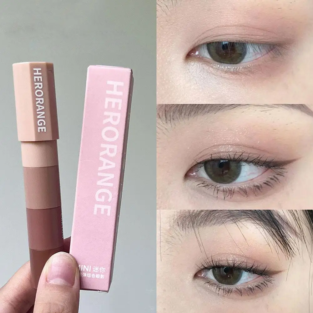 Impermeável Pearlescent Sombra Highlighter, Glitter Pen, Eyeliner Stick, Lasting Eyes Maquiagem, Pe S5Y8, 4 em 1