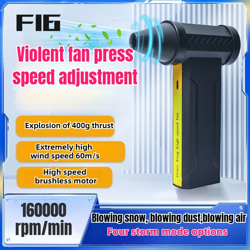 

160000rpm Turbofan Brushless Motor Electric Air Blower Powerful Snow Blower High-speed Dust Fan Mini Turbo Jet Fan 380g Thrust