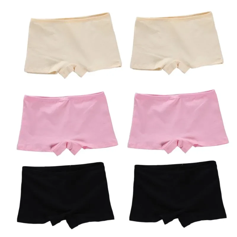 6Pc/Lot Teenage Girl Boxers Cotton Young Pantie Breathable Cotton Comfortable Teen 10-18Y