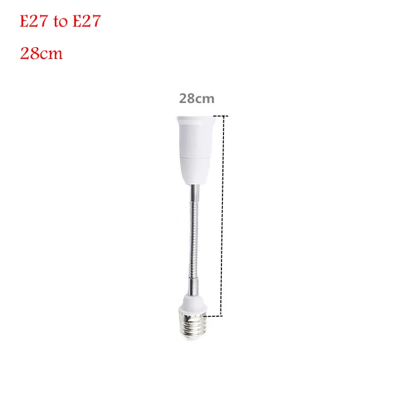 28cm E27 LED Light Bulb Base Socket Flexible Extension Light Holder Converters E27 to E27 Socke Lamp Adapterr EU US Plug LED F1