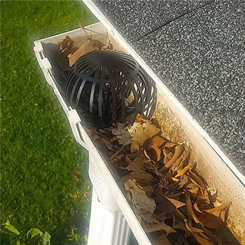 AB66-32Pcs Plastic Gutter Guards, Downpipe Leaf Guard, Downspout Filter, Drain Pipe Debris Dirt Protector, Drain Cover