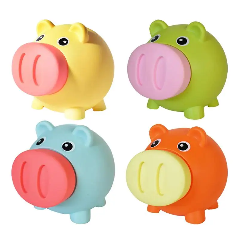 Cartoon Pig Shaped Money Boxes Children Birthday Gift Home Desktop Decorations Money Saving Piggy Bank Coins Storage Box